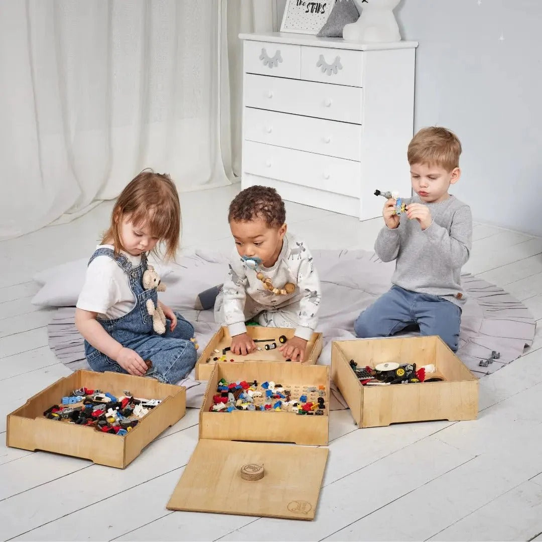 Wooden Storage/Sorter for LEGO® - Beige-2