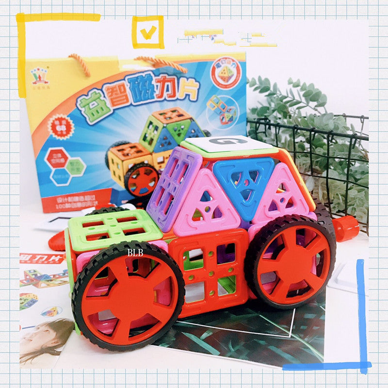 Magnetic Building Blocks Set for 4-6 Year Olds-3
