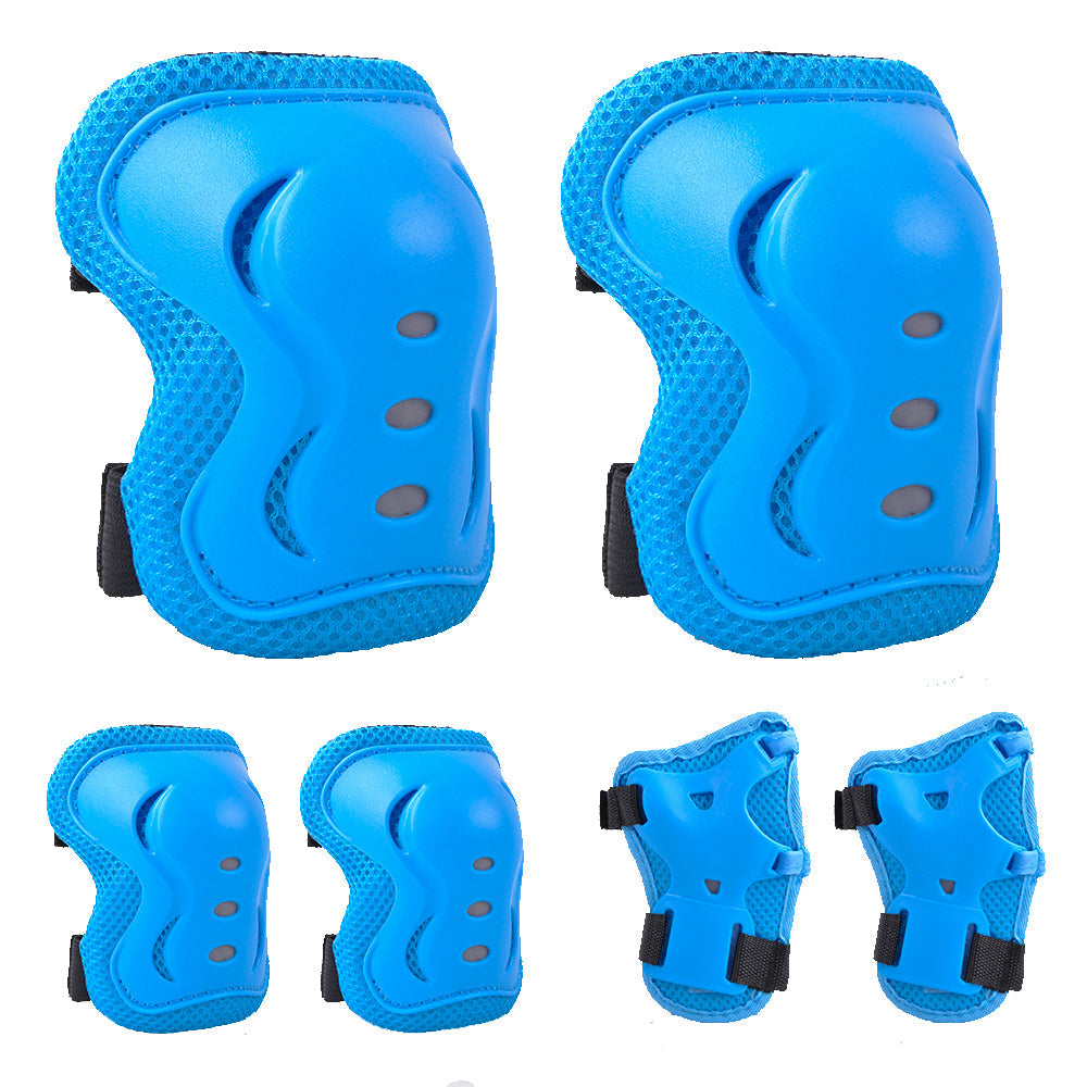 Bright Blue - Kids Protective Gear for Elbows, Knees & Wrists-0