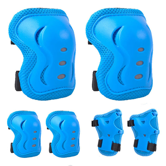 Bright Blue - Kids Protective Gear for Elbows, Knees & Wrists-0
