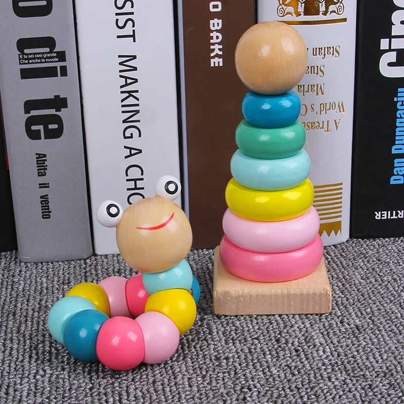Rainbow Stack Tower Worm Puzzles-1