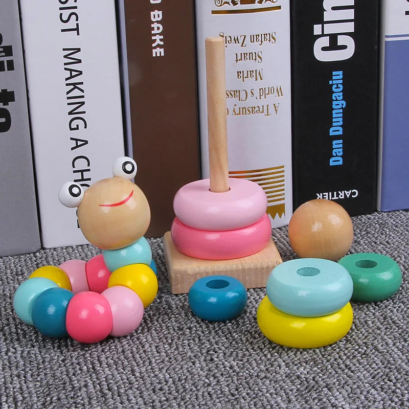 Rainbow Stack Tower Worm Puzzles-2