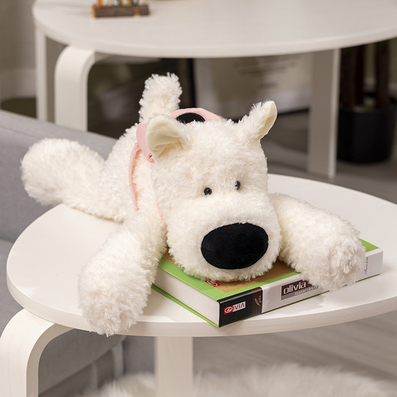 Schnauzer Plush Toy Backpack Highland Dog Doll-1