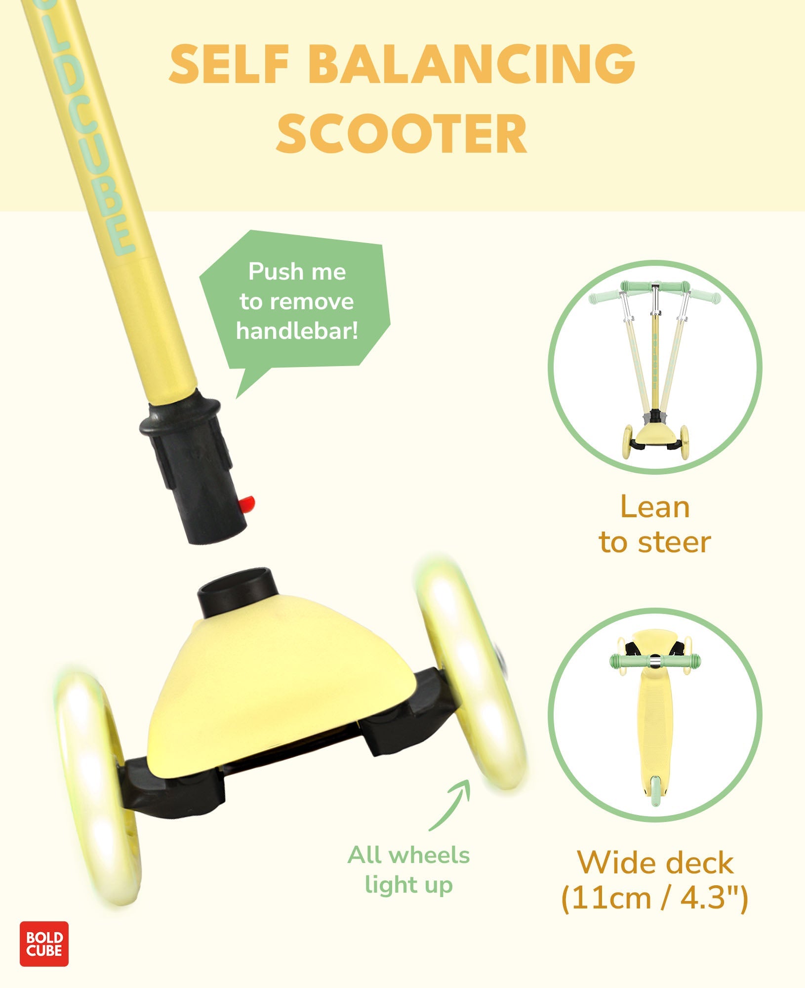 Lemon - Teeny 3 Wheel Scooter-2
