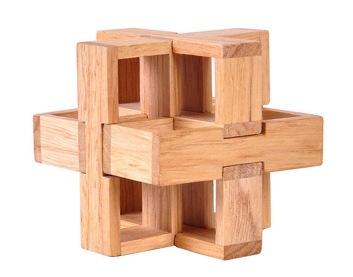 Wooden Educational 3D Brain Teaser Puzzle Toy-3