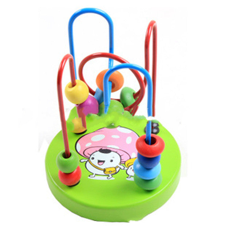 Wooden Mini Round Beads Educational Toy for Children-0