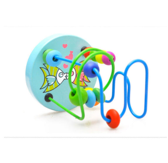 Wooden Mini Round Beads Educational Toy for Children-3