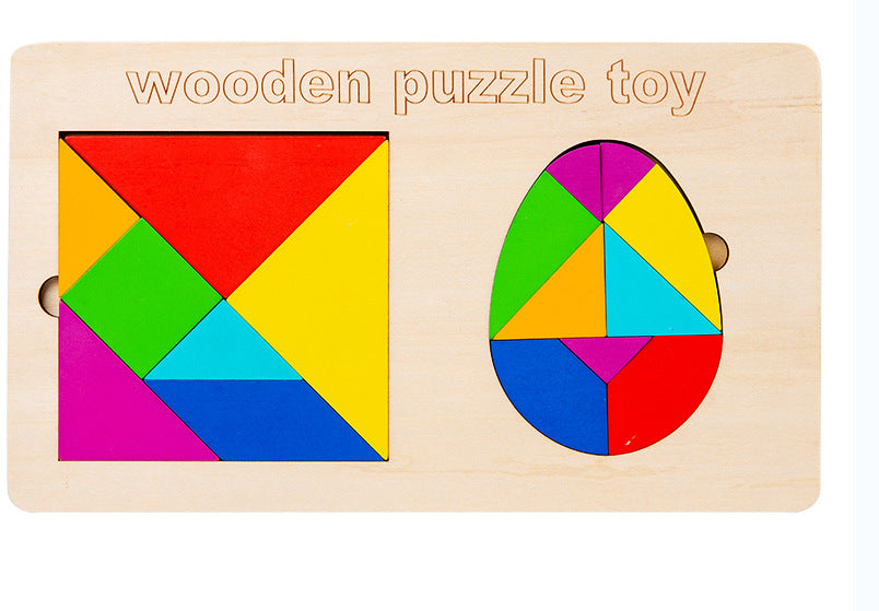 Wooden Tetris Puzzle Educational Toy for Kids-2