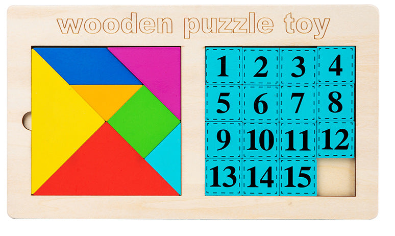 Wooden Tetris Puzzle Educational Toy for Kids-3