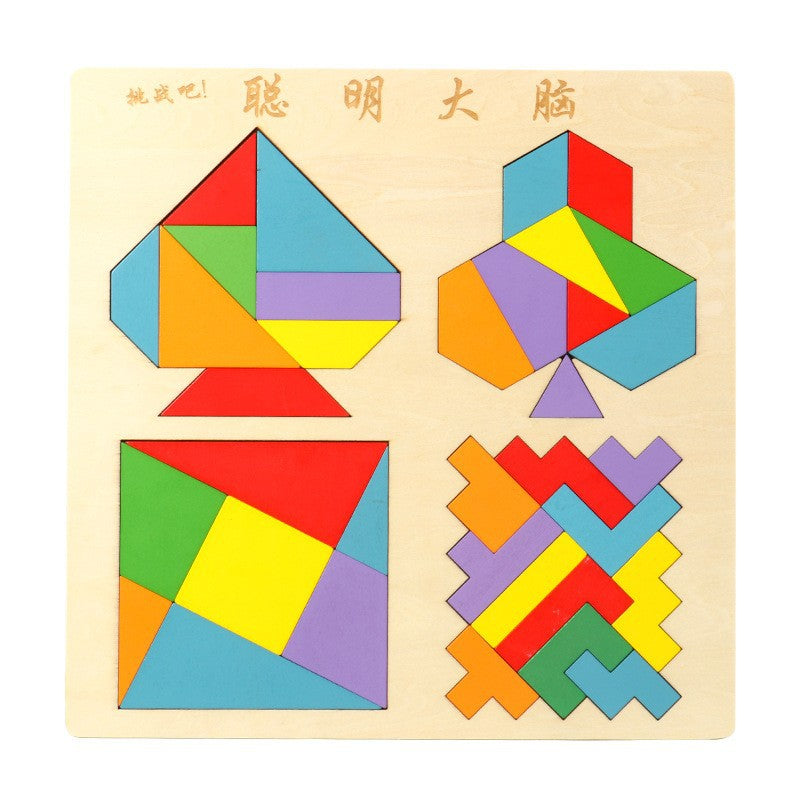 Wooden Tetris Puzzle Educational Toy for Kids-14