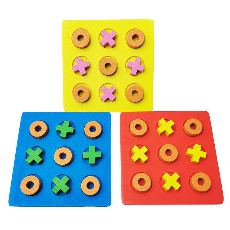 Wooden Tic Tac Toe Children's Educational Toy-4