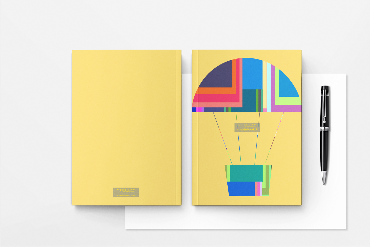 Travel Notebooks for Kids, Set of 3 A5 Size Journals, Safe (Anchor), Hot Air Balloon, Fly With Me! Pink Yellow Green Notebooks | by Victory In Wellness-4