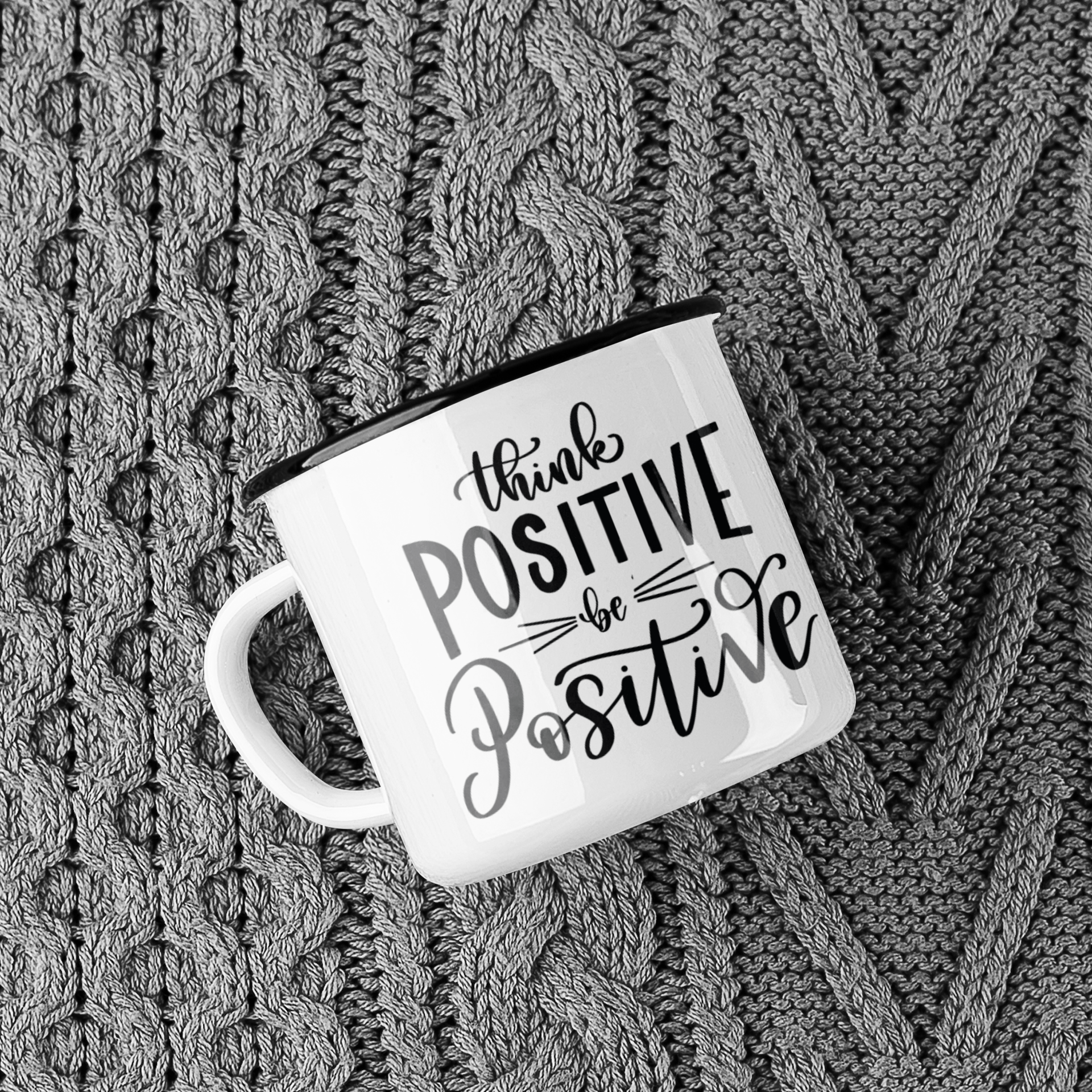 Think Positive Be Positive Inspirational Mug-0