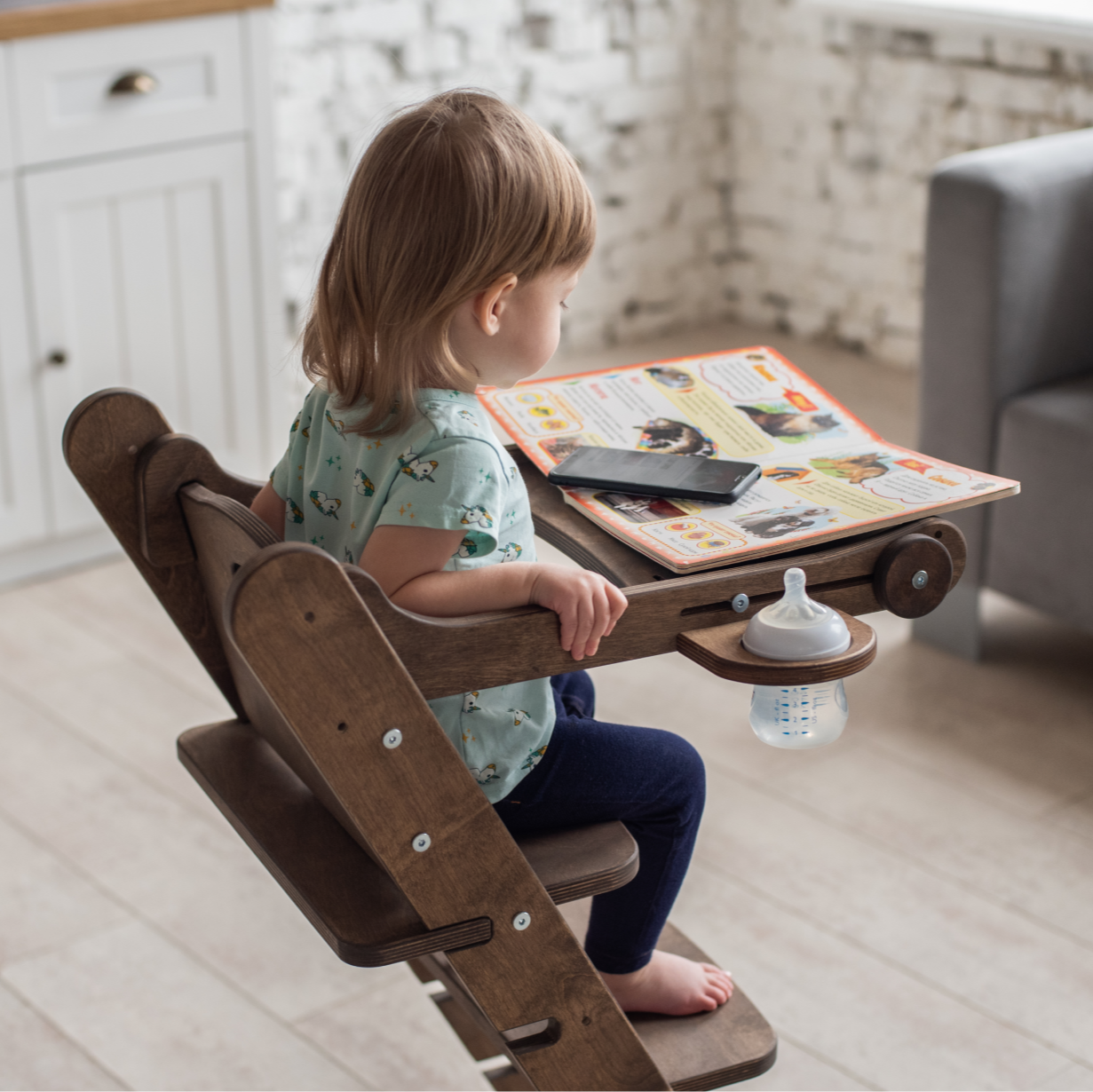 Growing Chair for Babies – Kitchen Helper Tower - Chocolate-4