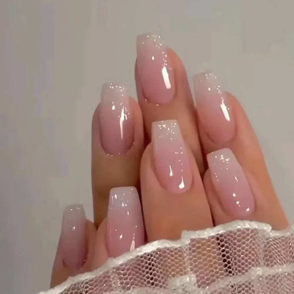 24pcs French Press on Nails Waterproof Set-20