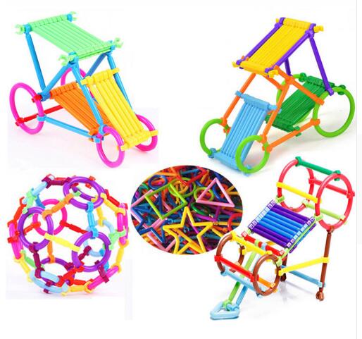 DIY Smart Stick Plastic Blocks- 256pcs Educational Building Set-1