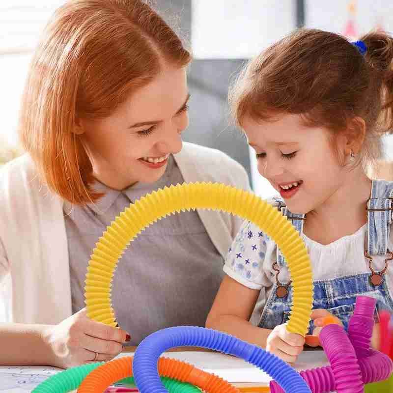 Flexible Sensory Tube Toy for Creative Play and Development-0