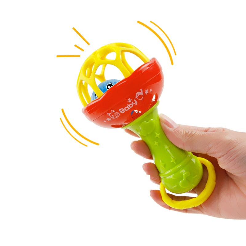 Intelligence Grasping Gums Plastic Hand Bell Rattle-2