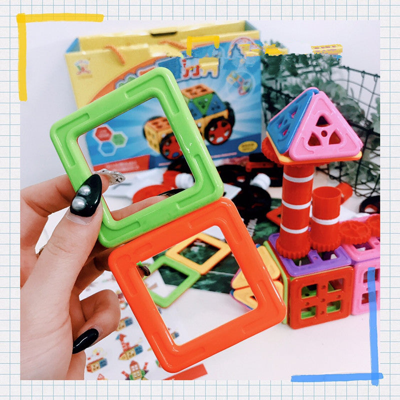 Magnetic Building Blocks Set for 4-6 Year Olds-4