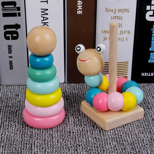 Rainbow Stack Tower Worm Puzzles-0