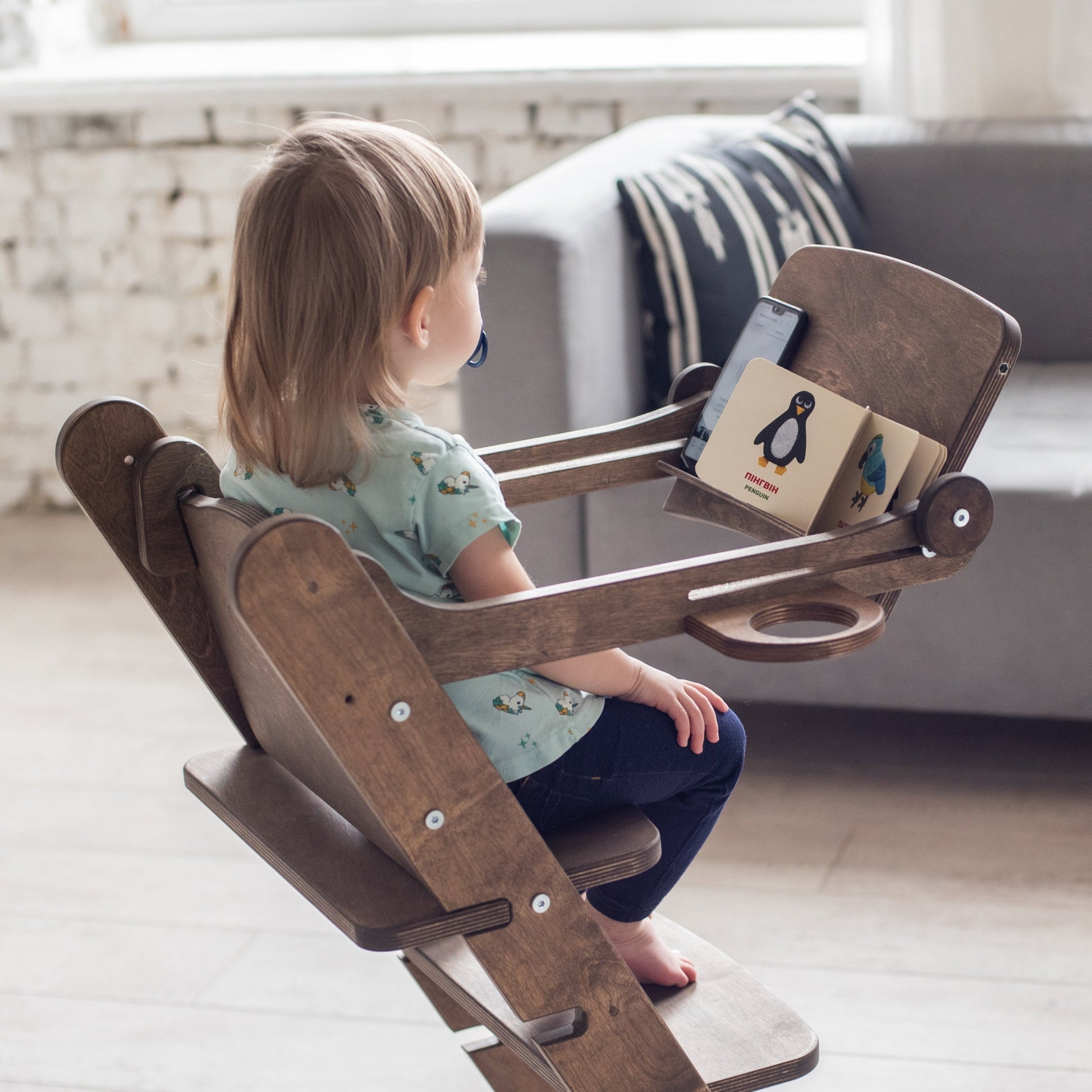 Growing Chair for Babies – Kitchen Helper Tower - Chocolate-2